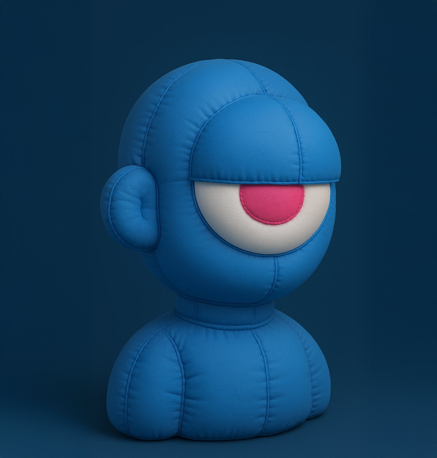 Blue plush figure by @createdbyseol